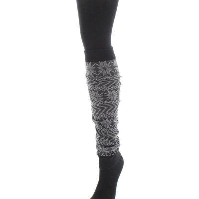 Snowflake Legwarmer/Flatknit Cotton Blend Sweater Tights